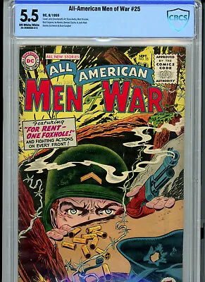 Buy All-American Men Of War #25 (1955) DC CBCS 5.5 OW/White • 79.78£