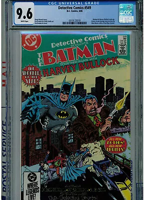 Buy Detective Comics Batman #549 Cgc 9.6 Near Mint + White Pages 1985 Alan Moore • 124.53£
