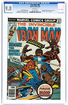 Buy 🔥 Iron Man #89 Cgc 9.8 Nm/m (1976) 🔑🔥 Daredevil Blood Brothers & Controller • 227.97£