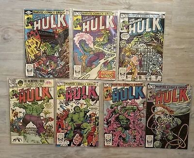 Buy The Incredible Hulk Issue 274 276 277 278 279 280 281 Vintage Marvel Comics 1983 • 26.99£