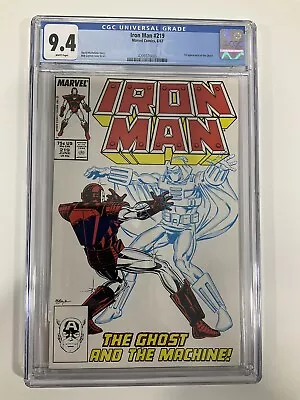 Buy Iron Man 219 Cgc 9.4 White Pages Marvel 1987 • 96.51£