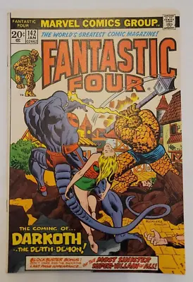 Buy Fantastic Four #142 1st. App Of Darkoth Marvel 1974 • 17.39£