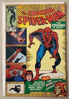 Buy Amazing Spider-Man #259 Direct Marvel (7.0 FN/VF) Origin Mary Jane Watson (1984) • 5.23£