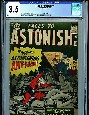 Buy Tales To Astonish #40 CGC 3.5 1963 Ant-Man  Marvel Amricons K44 • 237.17£