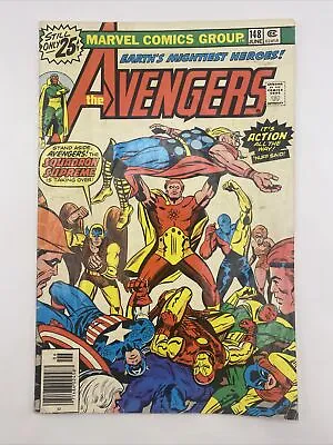 Buy Marvel The Avengers June 1976 #148 30 Cent Newstand Vintage Comic Book • 7.81£