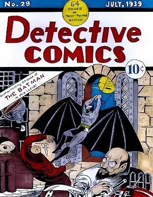 Buy Detective Comics # 29 Cover Recreation Original Comic Color Art On Card Stock • 157.49£