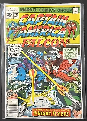 Buy Marvel Comic Group 30 Cent Captain America And Falcon #213 September 1977 • 3.99£