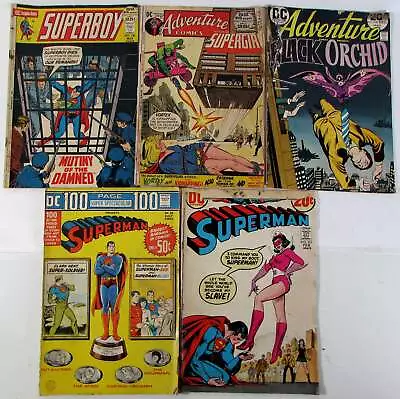 Buy Mixed Lot 5 #Superboy 186,Adventure 414,430,100 Pg 18,Superman 261 DC Comics • 14.86£