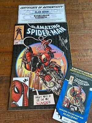 Buy Amazing Spider-man #39 Alan Quah Signed Deadpool Mcfarlane 300 Black Variant-b • 51.46£