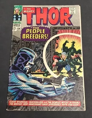 Buy The Mighty Thor #134 1st App. High Evolutionary Marvel Comics 1966 VG-FN • 72.05£