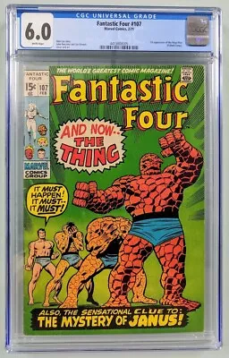 Buy Fantastic Four #107 CGC 6.0 (1974) 1st App Of Nega-Man, 2nd Annihilus! Marvel! • 75.10£
