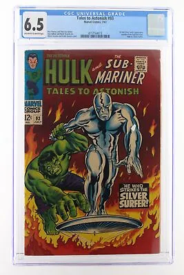 Buy Tales To Astonish #93 - Marvel 1967 CGC 6.5 1st Full Silver Surfer Appearance • 212.93£
