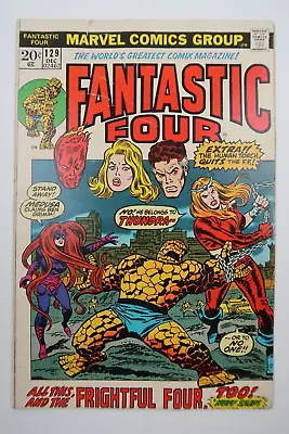 Buy Fantastic Four #129 1st Appearance Of Thundra Bronze Age 1972 Marvel Comics F/VF • 35.98£