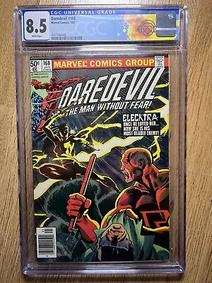 Buy Daredevil #168 (1981) CGC 8.5 WP Newsstand Origin & 1st App Elektra! KultureCity • 250£