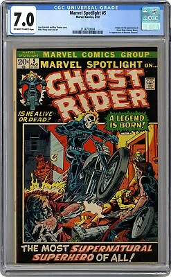 Buy Marvel Spotlight #5 CGC 7.0 1972 2124770004 1st App. And Origin Ghost Rider • 1,860.72£