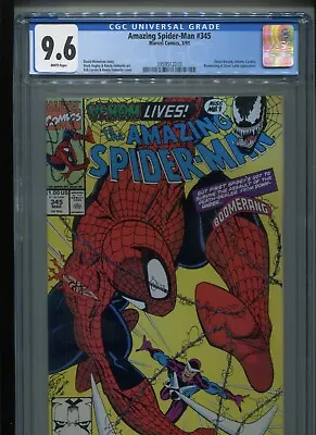 Buy Marvel Amazing Spider-Man #345 (1991) CGC 9.6 [WHITE] Venom & Carnage! • 39.42£
