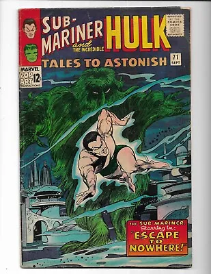 Buy Tales To Astonish 71 - Vg 4.0 - Namor - Incredible Hulk - The Leader (1965) • 16.09£
