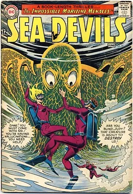 Buy SEA DEVILS #17 1964 VG+ ALIEN INVADERS DC Comics SCUBA DIVER Frogman • 11.82£