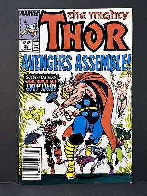 Buy Mighty Thor #390 (Marvel 1988) Newsstand Captain America Wields Mjolnir NM- 9.2 • 15.80£