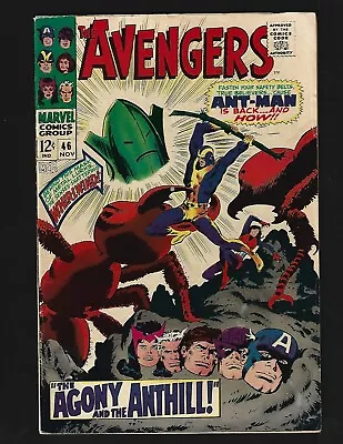 Buy Avengers #46 FN- Buscema 1st Whirlwind (Human Top) Re-Intro Ant-Man Black Widow • 15.02£