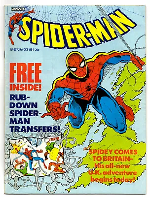 Buy Spider-Man Weekly With The Incredible Hulk #607 October 1984 Marvel UK • 50£