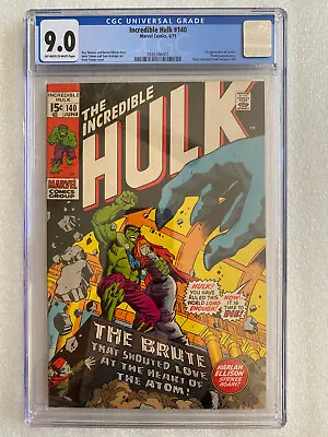 Buy Incredible Hulk #140 CGC 9.0 - 1st Appearance Of Jarella, Story From Avengers 88 • 211.87£