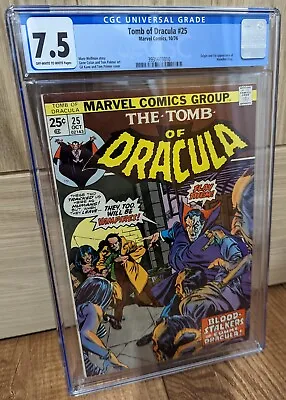 Buy Tomb Of Dracula #25 CGC 7.5 | 1st Appearance Of Hannibal King Marvel Comics 1974 • 99.99£