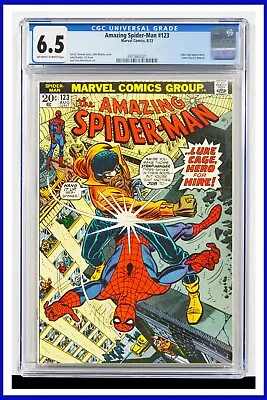Buy Amazing Spider-Man #123 CGC Graded 6.5 Marvel 1973 Of White Pages Comic Book. • 158.31£