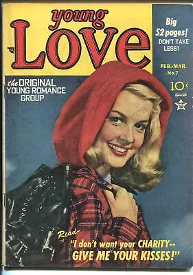 Buy YOUNG LOVE #7 1950-PRIZE-PHOTO COVER-SIMON & KIRBY ART-CARNIVAL GIRL-vg/fn • 71.04£