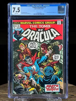 Buy TOMB OF DRACULA #13 Oct 1973 CGC 7.5 White 3rd Appearance & Origin Of  BLADE  • 150.21£