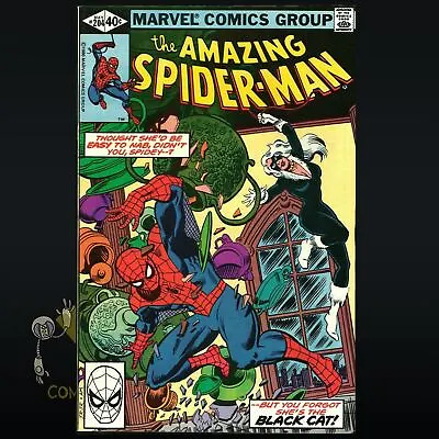Buy Marvel Comics AMAZING SPIDER-MAN #204 Third Appearance Of Black Cat VF-! • 33.25£