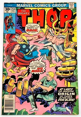 Buy Thor #254 (1976) / Vf- / Don Blake Origin Odin Bronze Age Newsstand • 11.96£