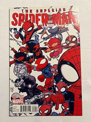 Buy The Superior Spider-man #32 Nm 9.4 Skottie Young Variant Cover Art 2014 • 63.60£