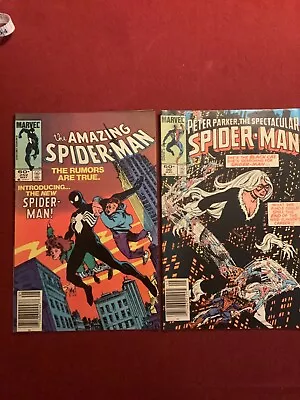 Buy Amazing Spiderman 252 And Spectacular 90 Lot VF- 1st And 2nd Black Costume • 98.83£