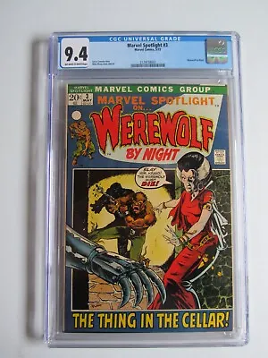Buy Marvel Spotlight 3 CGC 9.4 Werewolf By Night 1972  • 380.54£