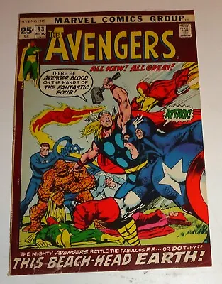 Buy Avengers #93 Neal Adams Classic Kree War Giant Size F/vf 1972 • 49.87£