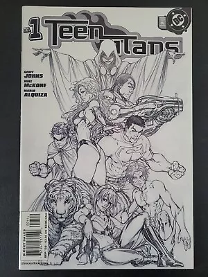 Buy Teen Titans #1 (2003) Dc Comics 4th Print Bw Michael Turner Sketch Variant Cover • 7.99£