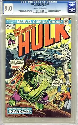 Buy Incredible Hulk #180 CGC 9.0 1974 0098415020 1st App. Wolverine (cameo) • 1,878.87£