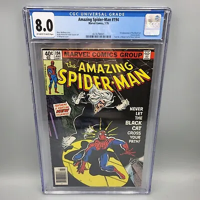 Buy Amazing Spider-Man 194 - CGC 8.0 First Black Cat Felicia Hardy • 213.46£
