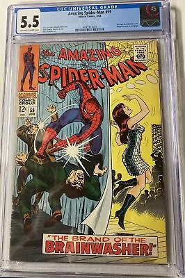 Buy Amazing Spider-Man #59 CGC 5.5 1st Mary Jane Watson Cover Marvel 1968 • 111.89£