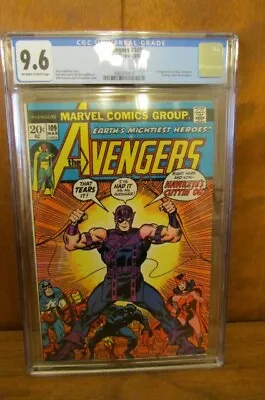 Buy Avengers 109 (Marvel 3/1973) CGC 9.6 (NM+) Ow/white!  Classic Hawkeye Cover!  • 168.65£