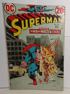 Buy DC Comics SUPERMAN #263  Featuring The Man Of Molten Steel  April 1973 • 4.05£