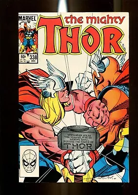 Buy Thor #338 (Marvel 1983) 2nd Appearance And Origin Of Beta Ray Bill -- NM/MT 9.8 • 15.98£