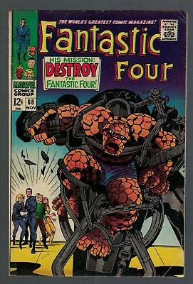 Buy Marvel Comics Fantastic Four 68 5.0 VGf 1967 Destroy The FF4 • 23.99£