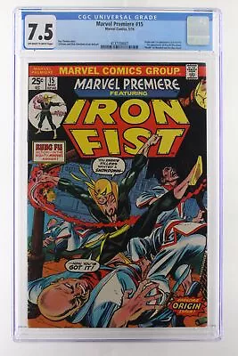 Buy Marvel Premiere #15 - Marvel 1974 CGC 7.5 1st Appearance And Origin Of Iron Fist • 213.70£