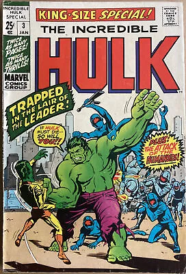Buy Incredible Hulk King-size Special #3 January 1971 Stan Lee Jack Kirby Great Copy • 29.99£