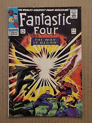 Buy Fantastic Four #53 2nd Appearance Of Black Panther Marvel 1966 VG+ • 75.11£