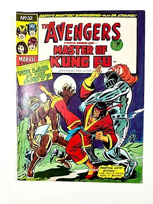 Buy Vintage Marvel Comic - The Avengers - Master Of Kung Fu - Apr. 1974  No. 32 • 0.99£