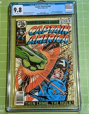 Buy Captain America #230 CGC 9.8 NM/M WhPgs Classic 1979 Hulk Cover/Highest Grade! • 318.64£