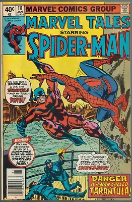 Buy Marvel Tales 111  Tarantula! Punisher! (rep Amazing Spider-Man 134) 1980 VF • 10.40£